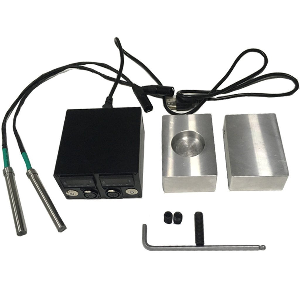 Rosin Heat Press 3x5inch Concave Plates Kits With Dual Heater Rod