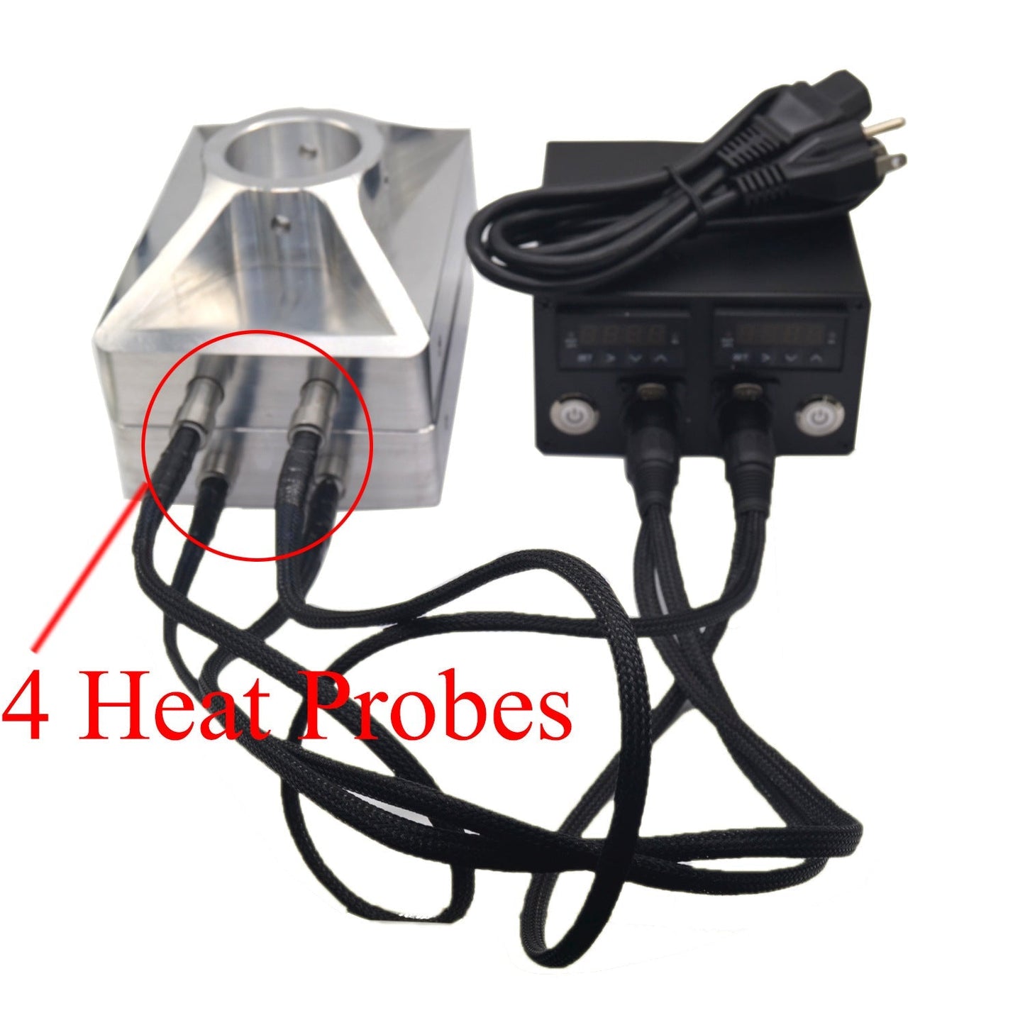 Rosin Heat Press Convex Plate Kit With Four Heating Rod 4"x7"