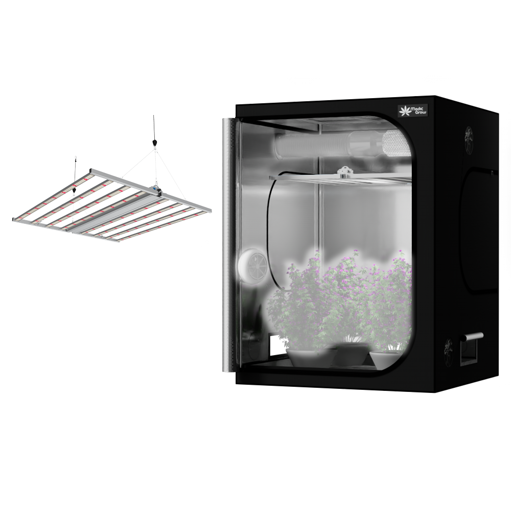Grow Kit 5'X5' (60"x60"x80") Grow Tent with 760W Foldable LED Grow Light