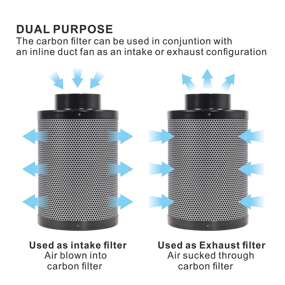 Carbon Filter 4"/6"/8"/10"/12" for Grow Tents Growing Room