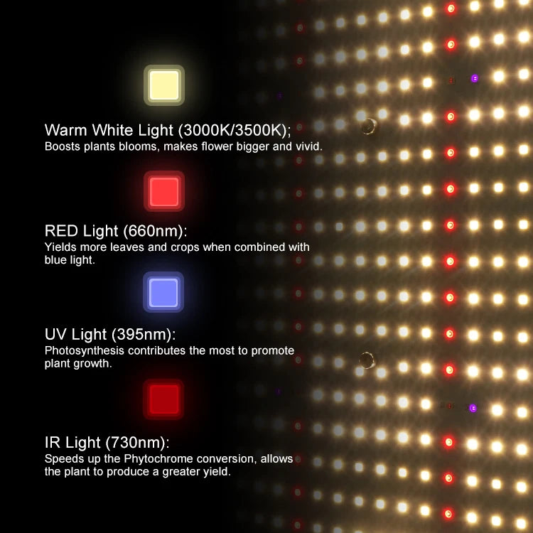 240W LED Grow Light Samsung LM301H UV IR for Veg and Bloom