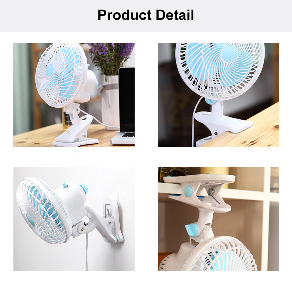 6 Inch Clip Fan Fit for Grow Tent 3-Speed Control