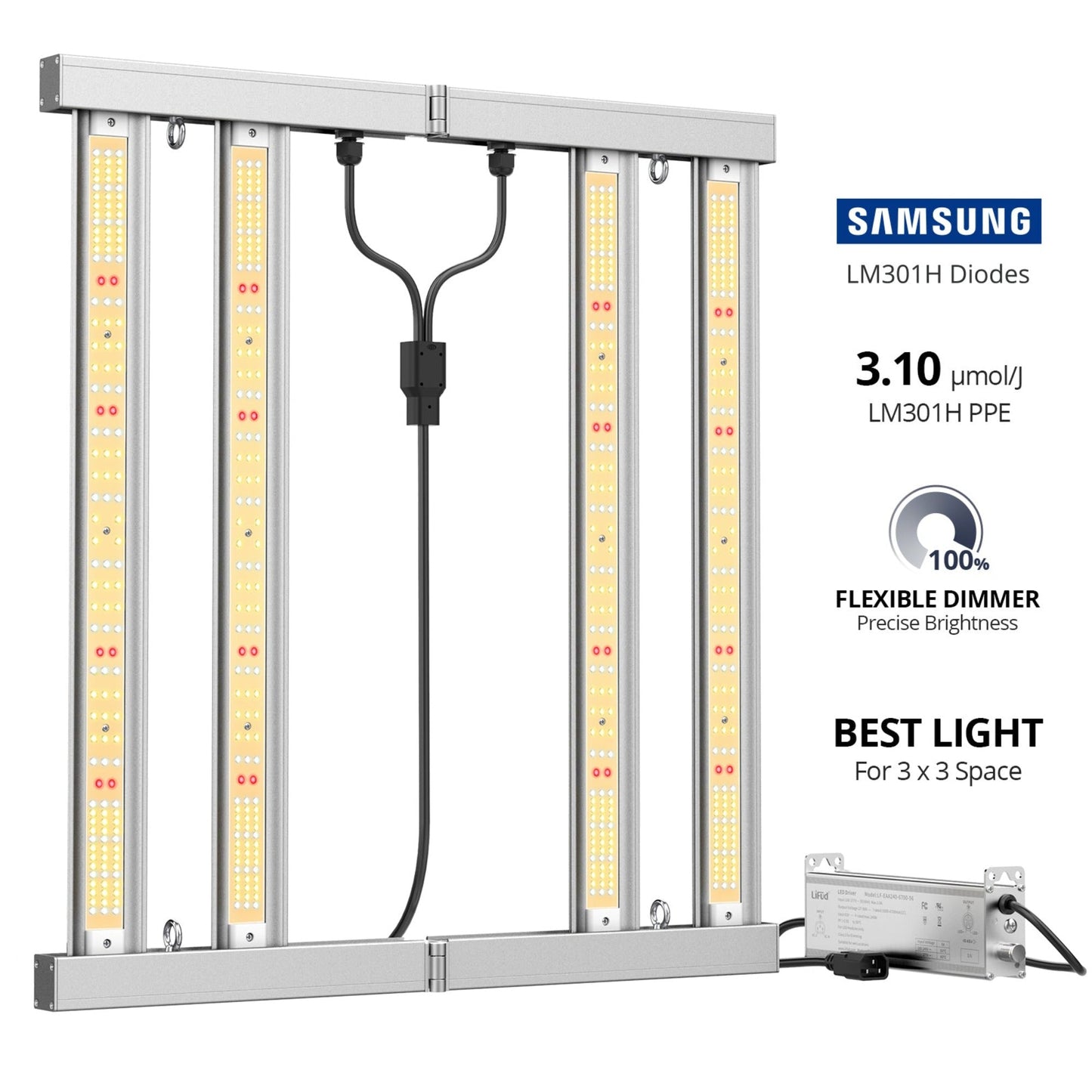 Viparspectra 250W LED Grow Light KS2500