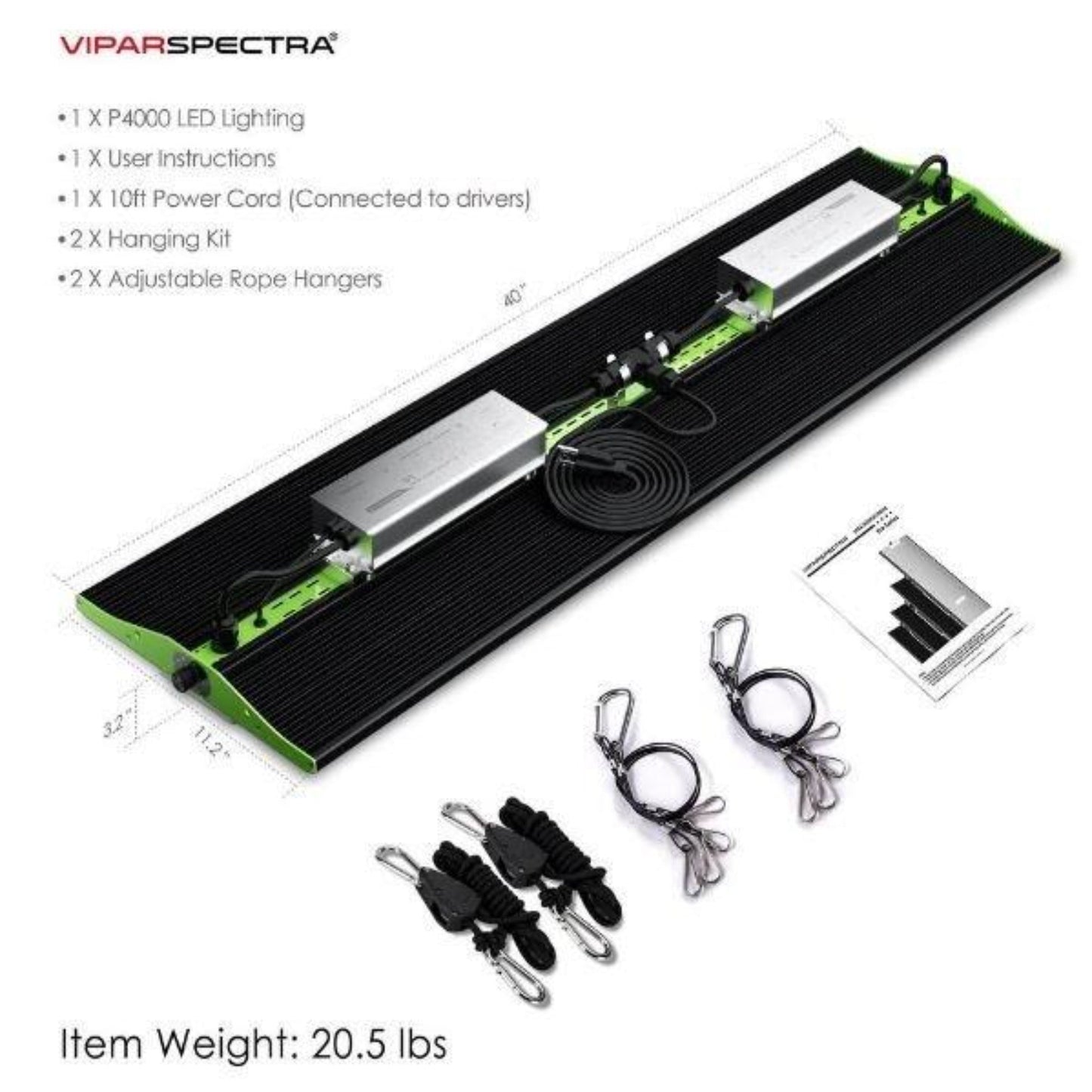 Viparspectra 400W LED Grow Light P4000