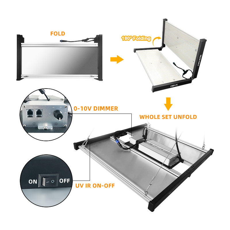 PhytoBrite 480W Led Grow Light Quantum Board UV IR