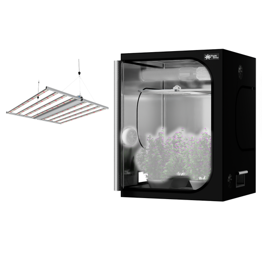 Grow Kit 5'X5' (60"x60"x80") Grow Tent with 760W Foldable LED Grow Light