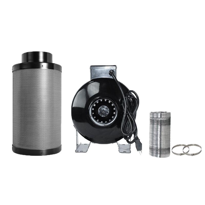 8'' Ventilation Kit - Carbon Filter Inline Duct Fan