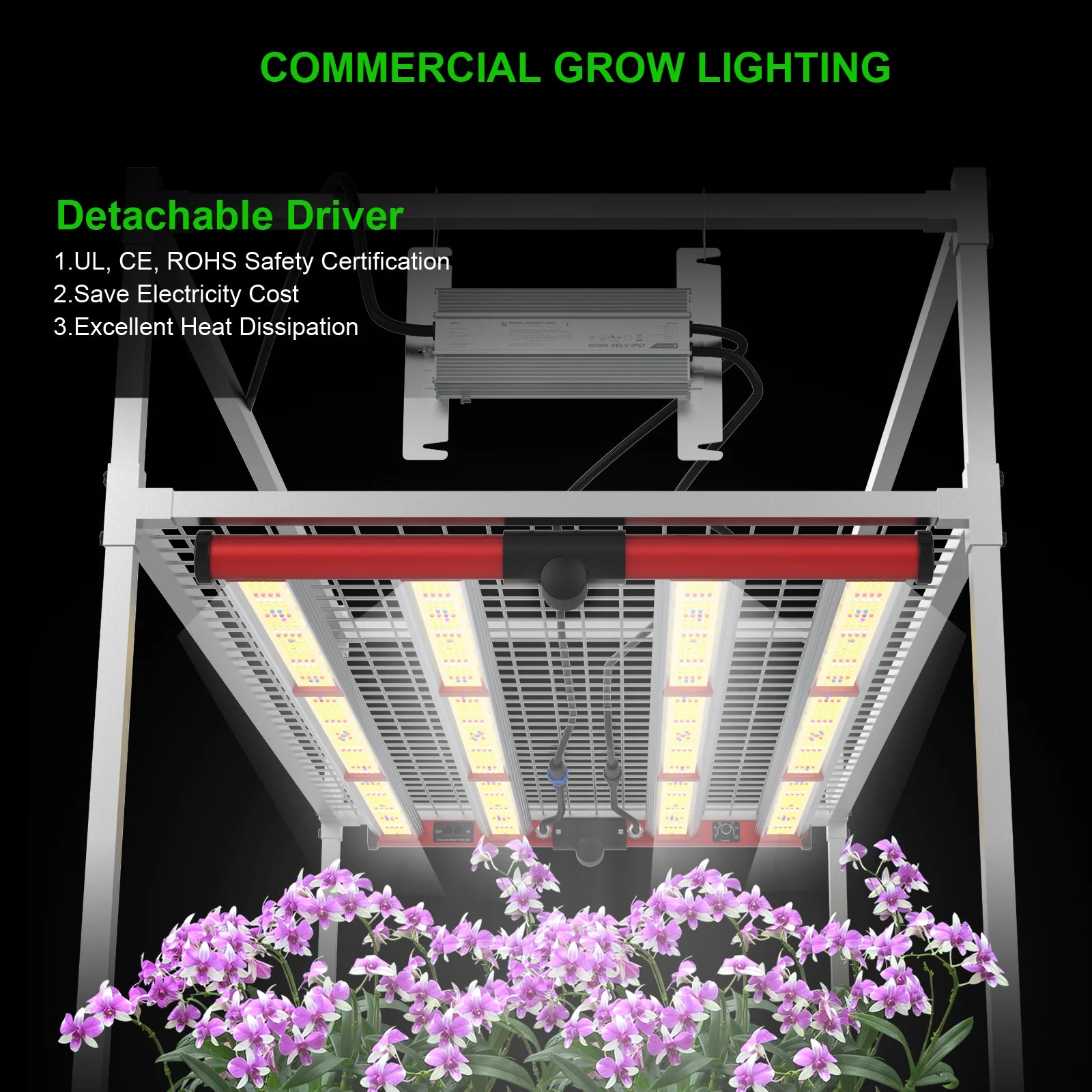 400W LED Grow Light Full Spectrum Watt for Indoor Plants Hydroponic Greenhouse