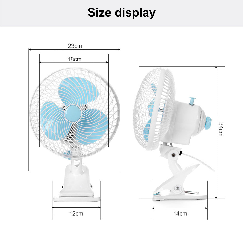 6 Inch Clip Fan Fit for Grow Tent 3-Speed Control