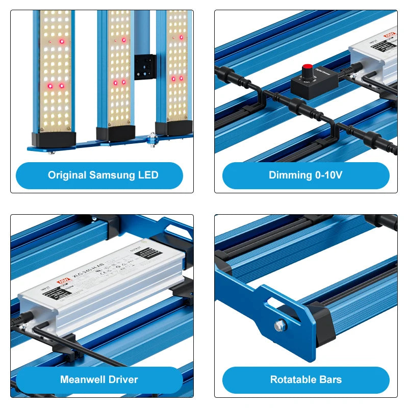 240W Led Grow Light Samsung LM301H EVO Full Spectrum