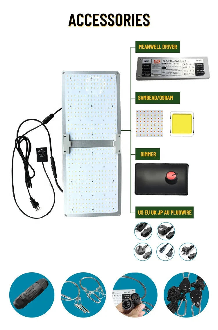 660W LED Grow Light Samsung LM301H UV IR for Greenhouse Indoor Plants