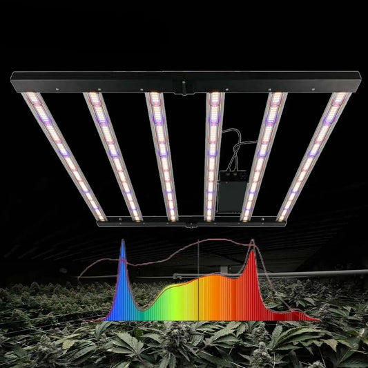 640W LED Grow Light 6 Bars Dimmable Full Spectrum For Greenhouse Cultivation