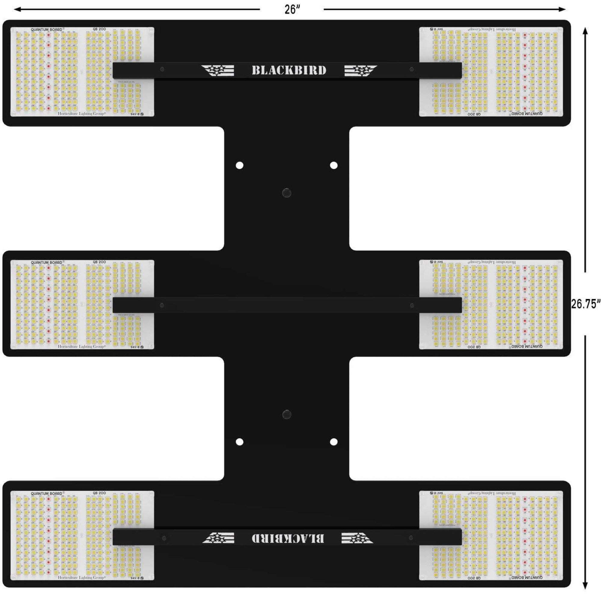 Horticulture Lighting Group 600W LED Grow Light Blackbird Full Spectrum