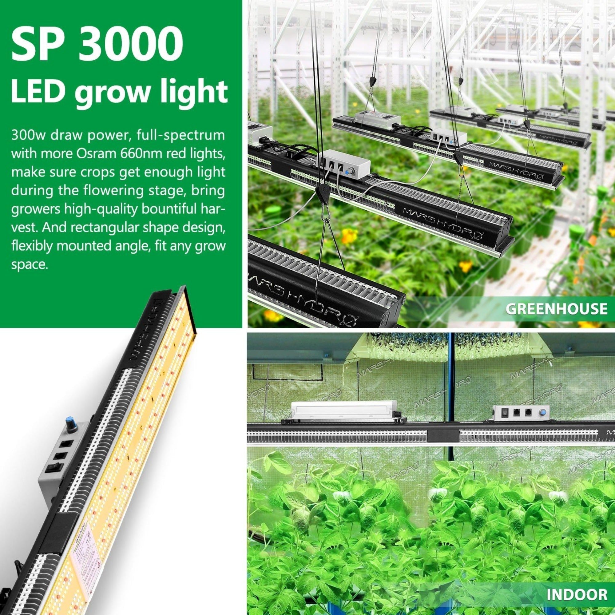 Mars Hydro 300W LED Grow Light SP3000