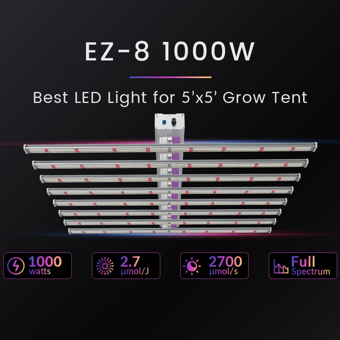 1000W LED Grow Light Full Spectrum Covering 5x5 / 6x6 Grow Tents