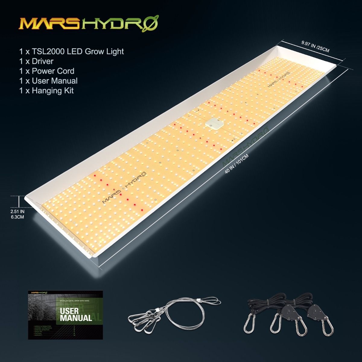 Mars Hydro 300W LED Grow Light TSL 2000