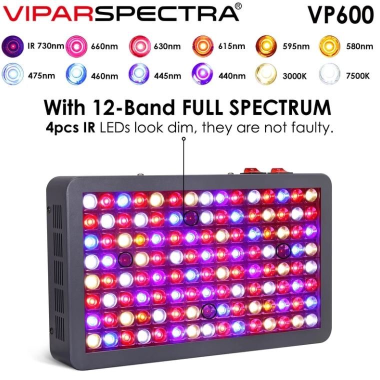 Viparspectra 265W LED Grow Light VP600